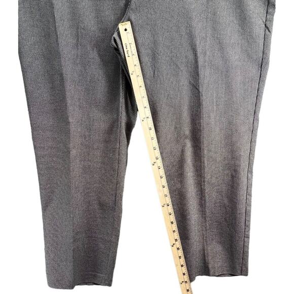 Avenue Pants Womens 26 Black White Mini Houndstooth Pull On Ankle Stretch Career - Picture 7 of 15